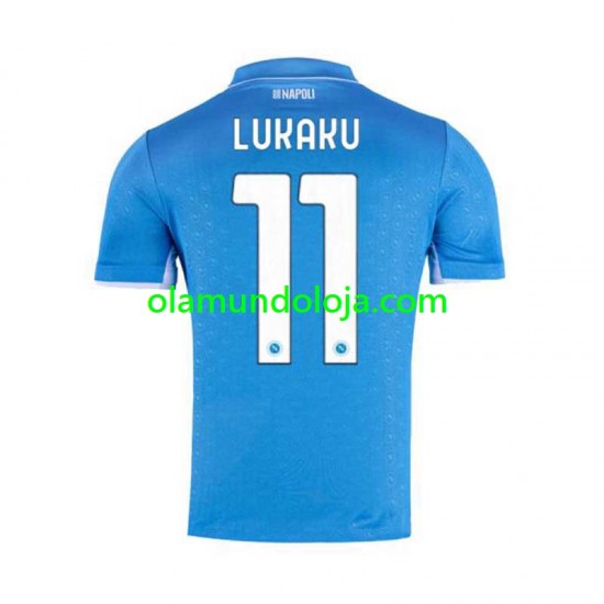 Camisola Napoli Lukaku 11 Homem Equipamento Primeiro 2024-2025 Manga Curta